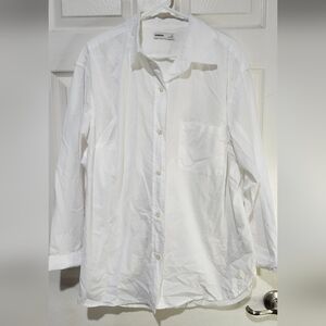 Sonoma Women's White Button Up Shirt Size 0X